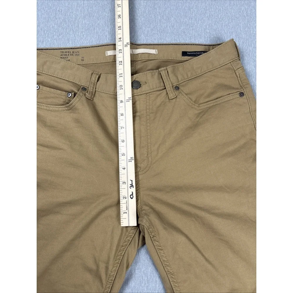 Banana Republic Travel Jean Pants Mens Size 32 x‎ 30 Athletic Fit Stretch Tan